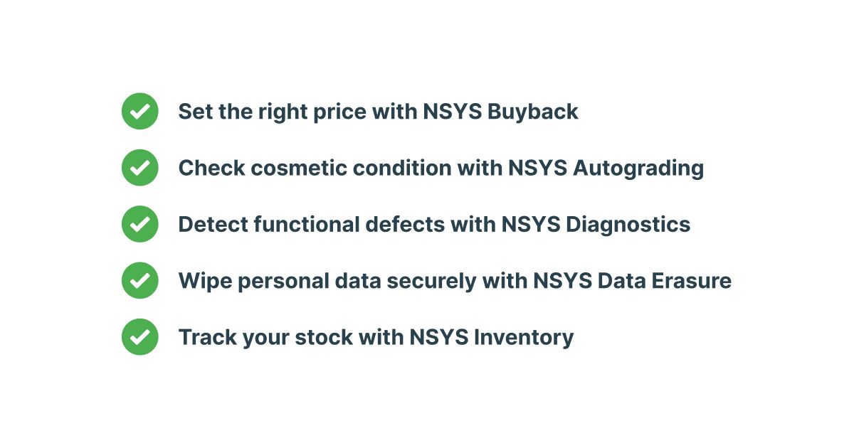 Lista de actualizaciones de productos NSYS