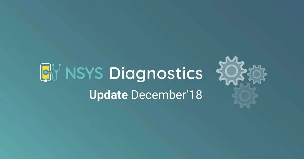 Atualização de NSYS Diagnostics de dezembro de 2018