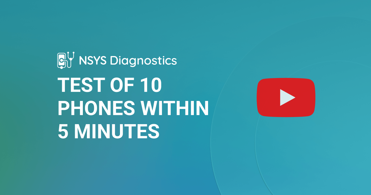 Diagnostic complete de 10 smartphones en 5 minutes !