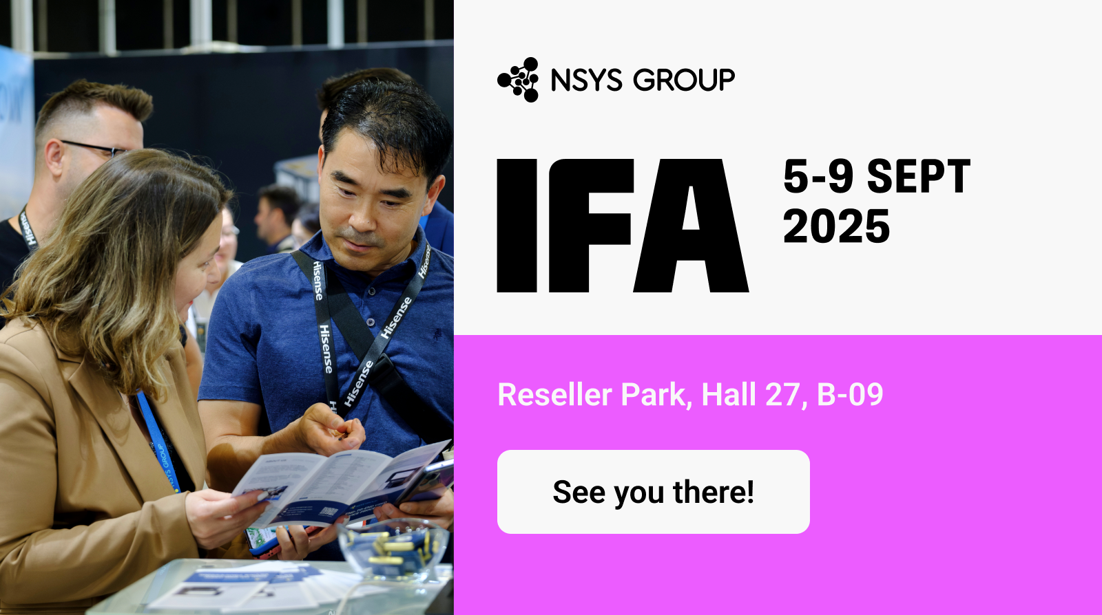 NSYS Group retorna à IFA Berlin 2025 — Nos vemos na feira! NSYS Group retorna à IFA Berlin 2025 — Nos vemos na feira!
