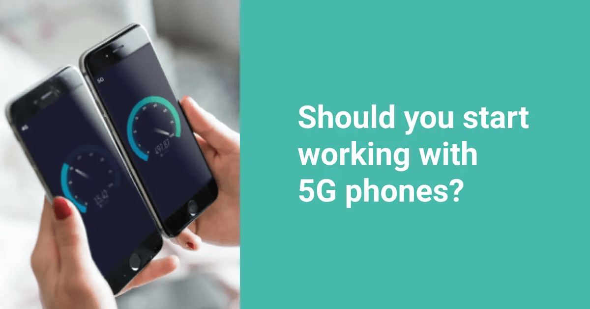 Trabajar con teléfonos inteligentes usados 5G