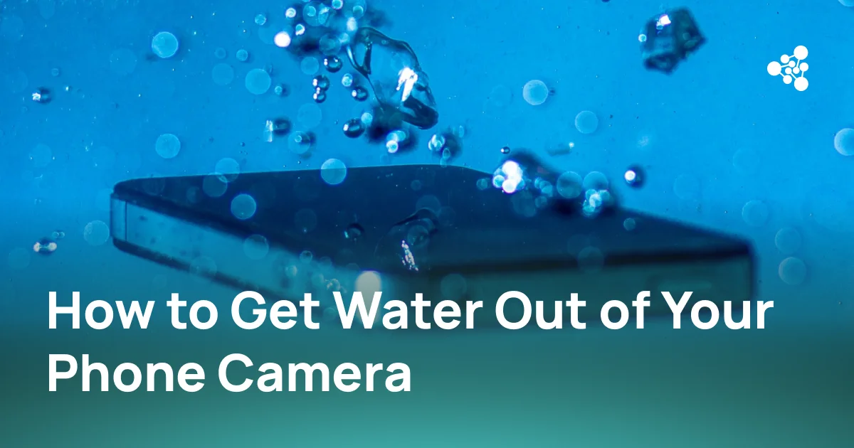 Water condensation inside a phone camera lens