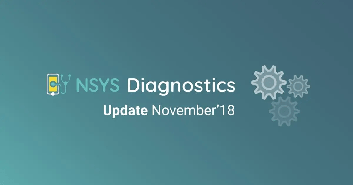 Обновление NSYS Diagnostics, Ноябрь 2018